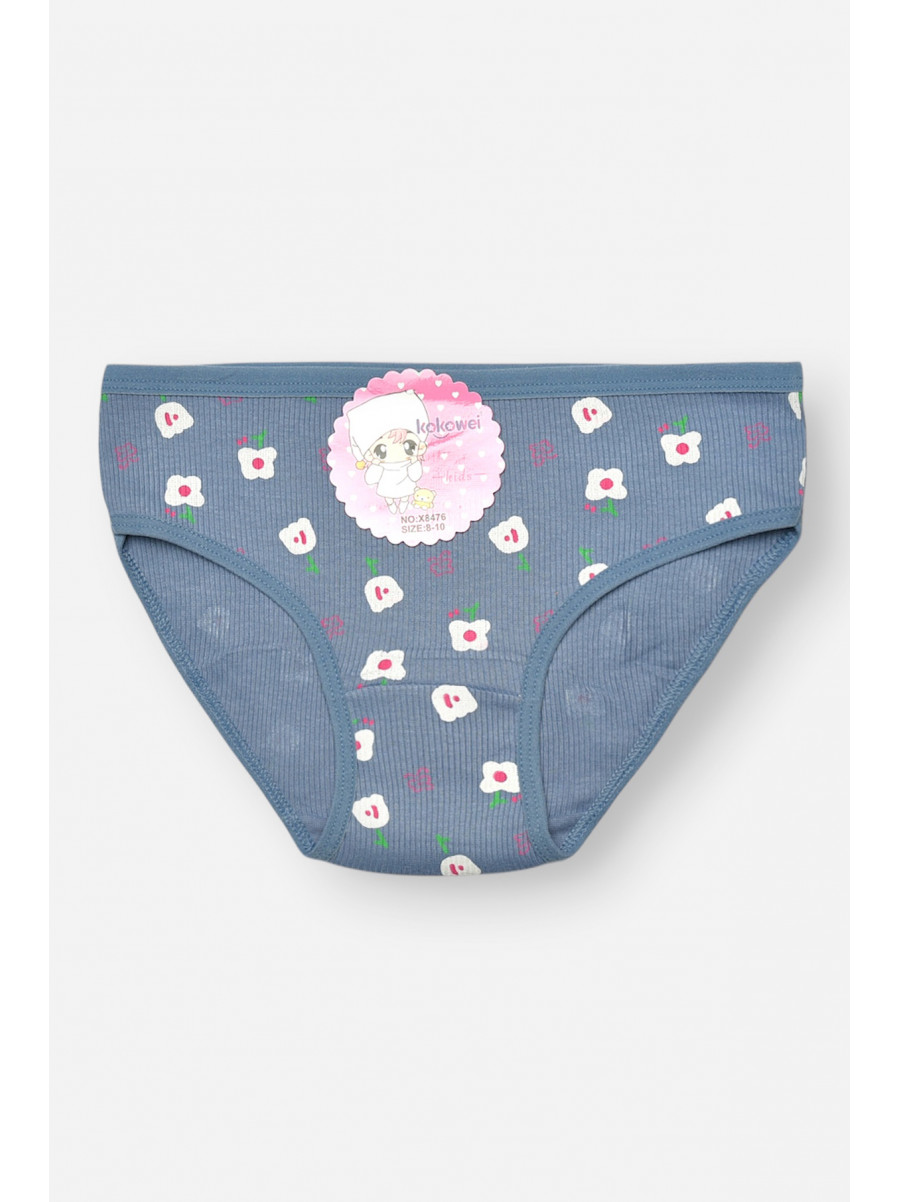 Трусики дитячі для дівчинки синього кольору з принтом X8476 208975C