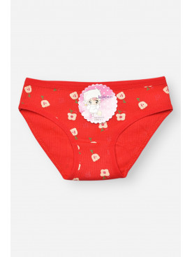 Трусики дитячі для дівчинки червоного кольору з принтом X8476 208976C Трусики дитячі для дівчинки червоного кольору з принтом X8476 208976C
