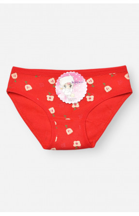 Трусики дитячі для дівчинки червоного кольору з принтом X8476 208976C Трусики дитячі для дівчинки червоного кольору з принтом X8476 208976C