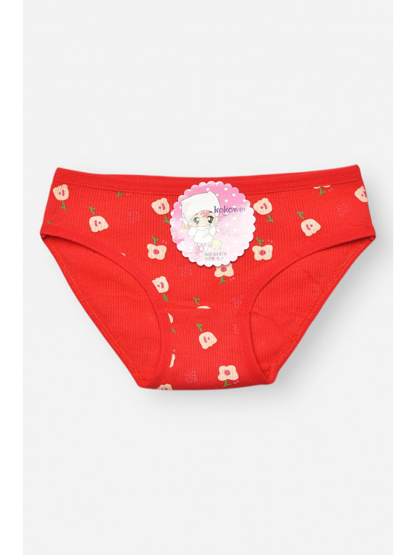 Трусики дитячі для дівчинки червоного кольору з принтом X8476 208976C