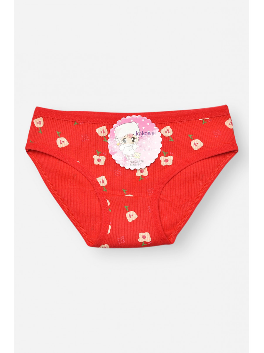 Трусики дитячі для дівчинки червоного кольору з принтом X8476 208976C