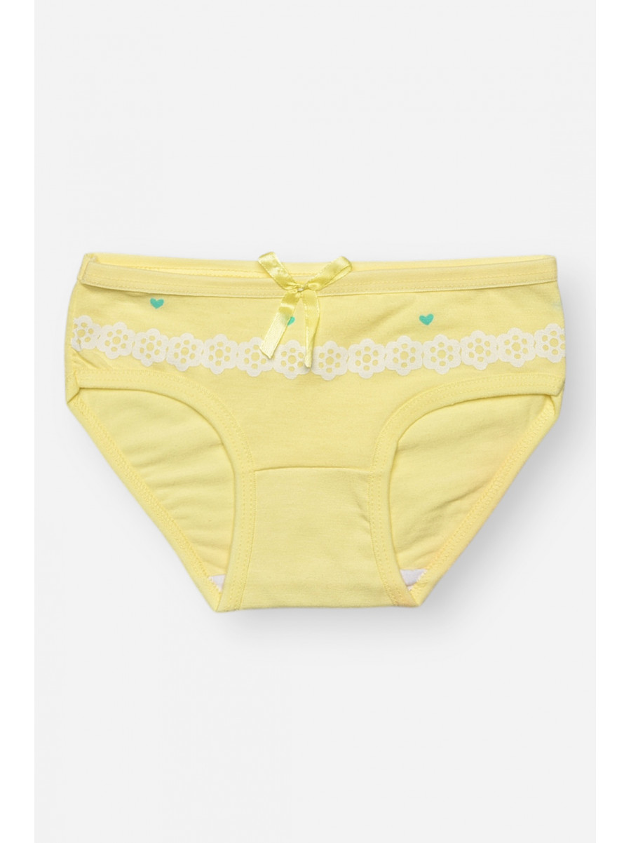 Трусики детские для девочки желтого цвета с принтом SM71LE 208984C