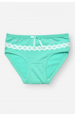 Трусики дитячі для дівчинки зеленого кольору з принтом SM71LE 208985C