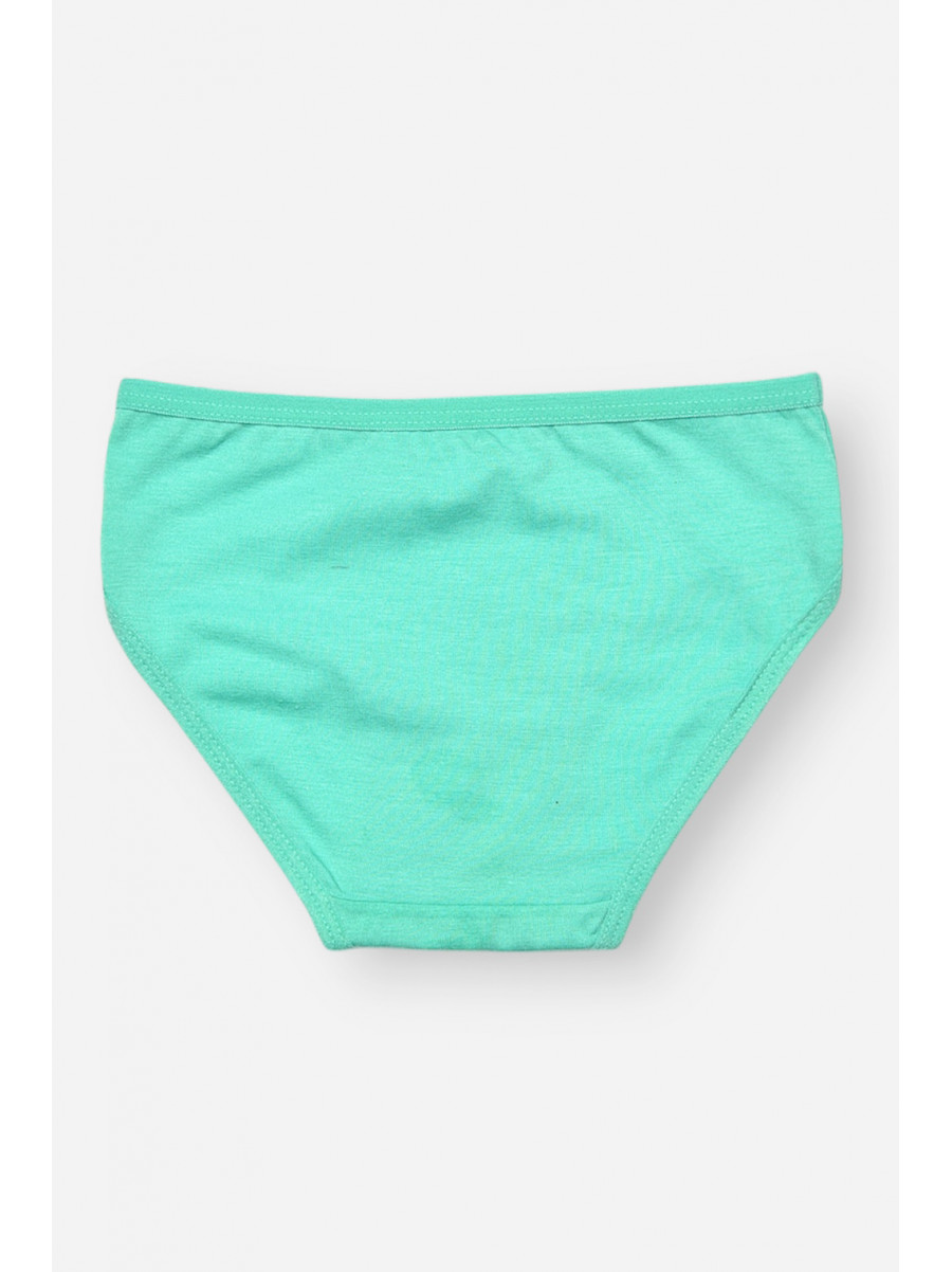 Трусики детские для девочки зеленого цвета с принтом SM71LE 208985C