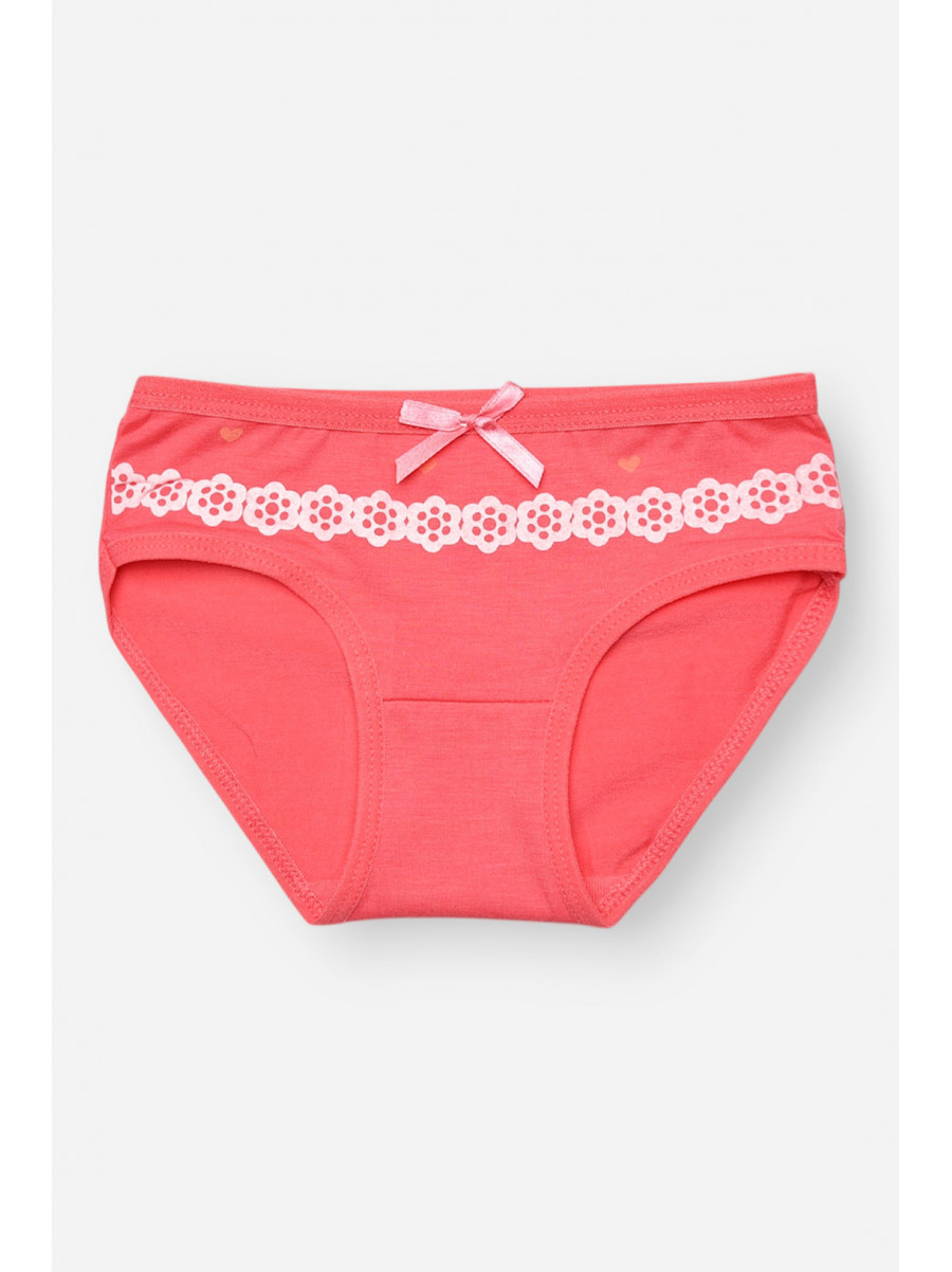 Трусики детские для девочки розового цвета с принтом SM71LE 208987C