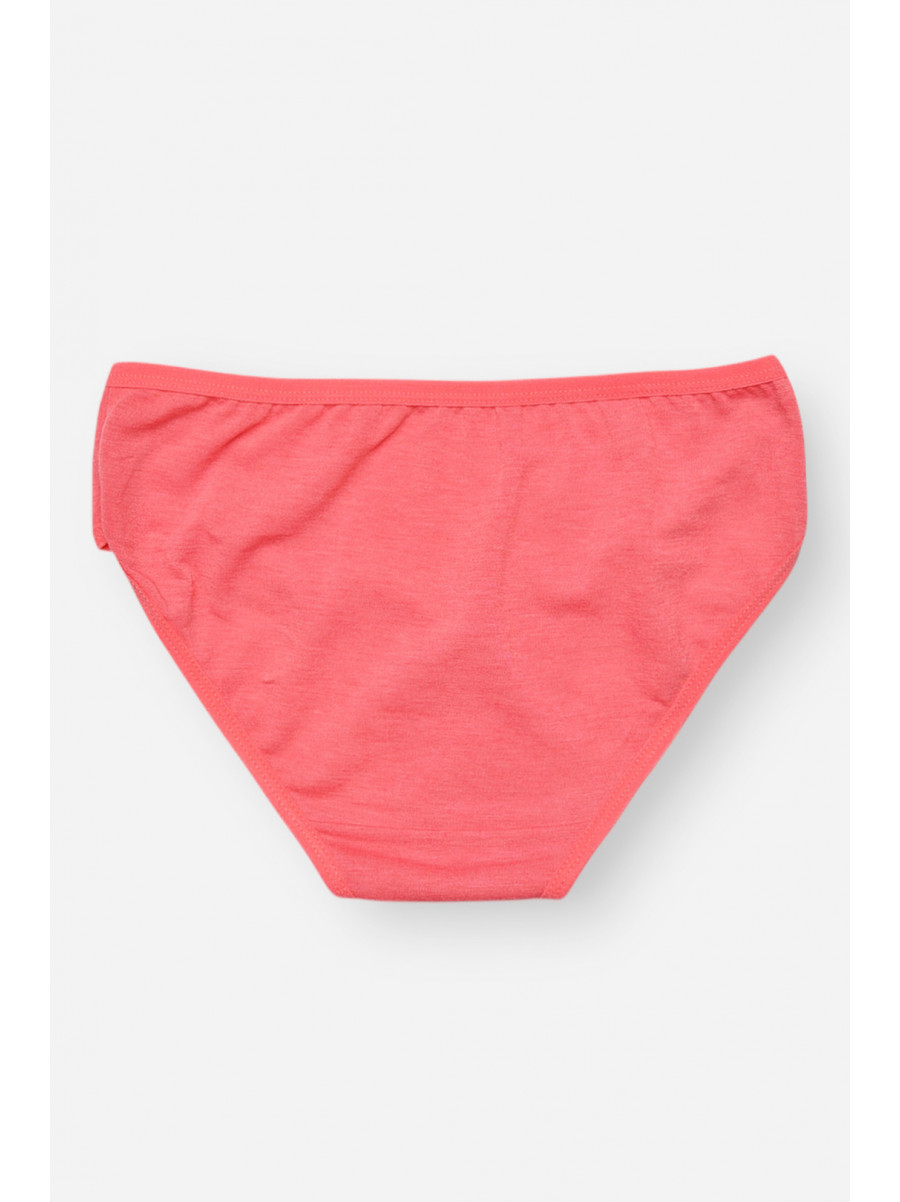 Трусики детские для девочки тёмно-розового цвета с принтом 1234 208989C