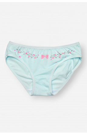 Трусики дитячі для дівчинки блакитного кольору з принтом 1234 208990C