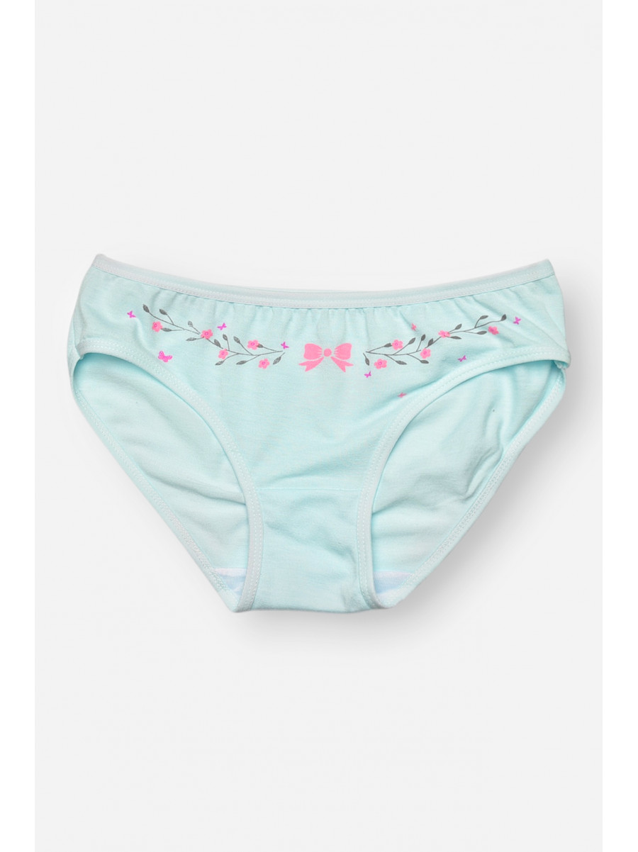 Трусики детские для девочки голубого цвета с принтом 1234 208990C