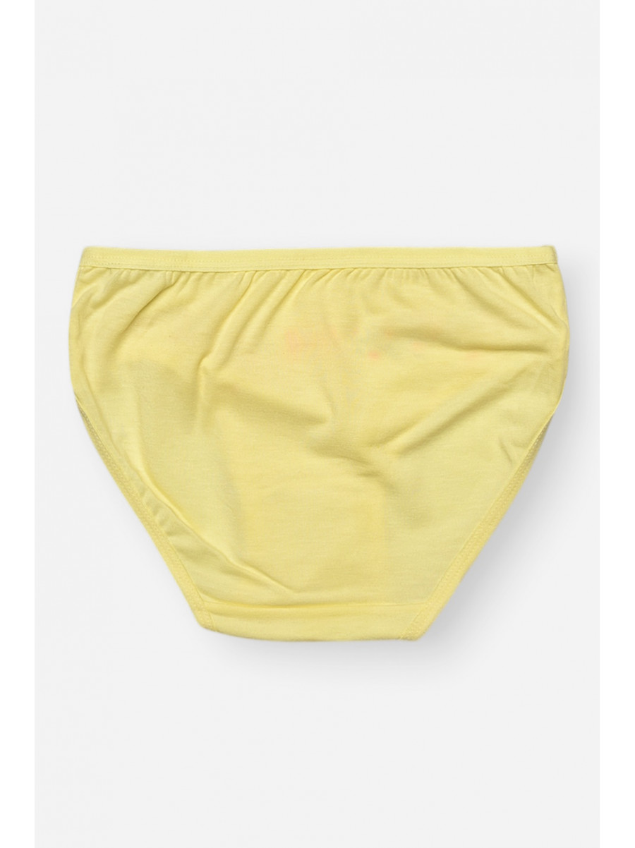 Трусики детские для девочки желтого цвета с принтом 1234 208992C