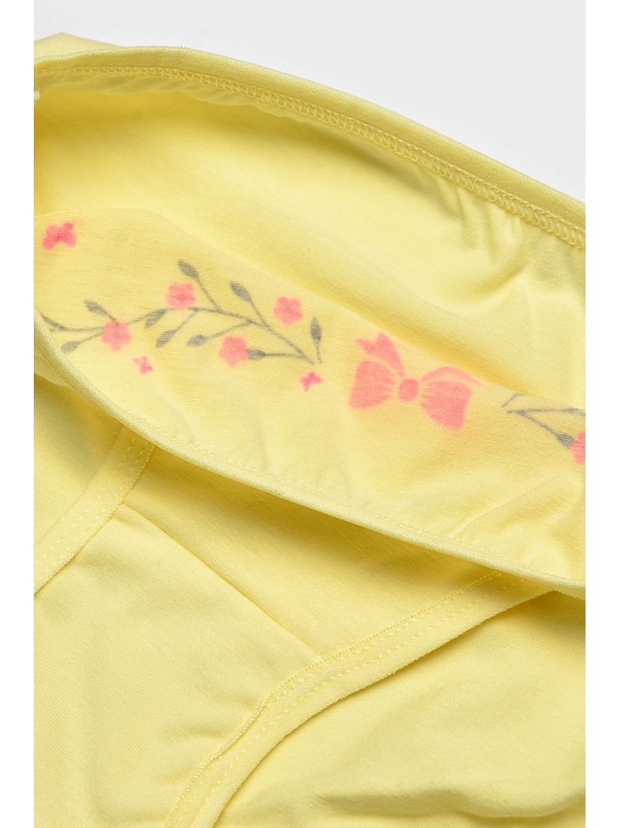 Трусики детские для девочки желтого цвета с принтом 1234 208992C