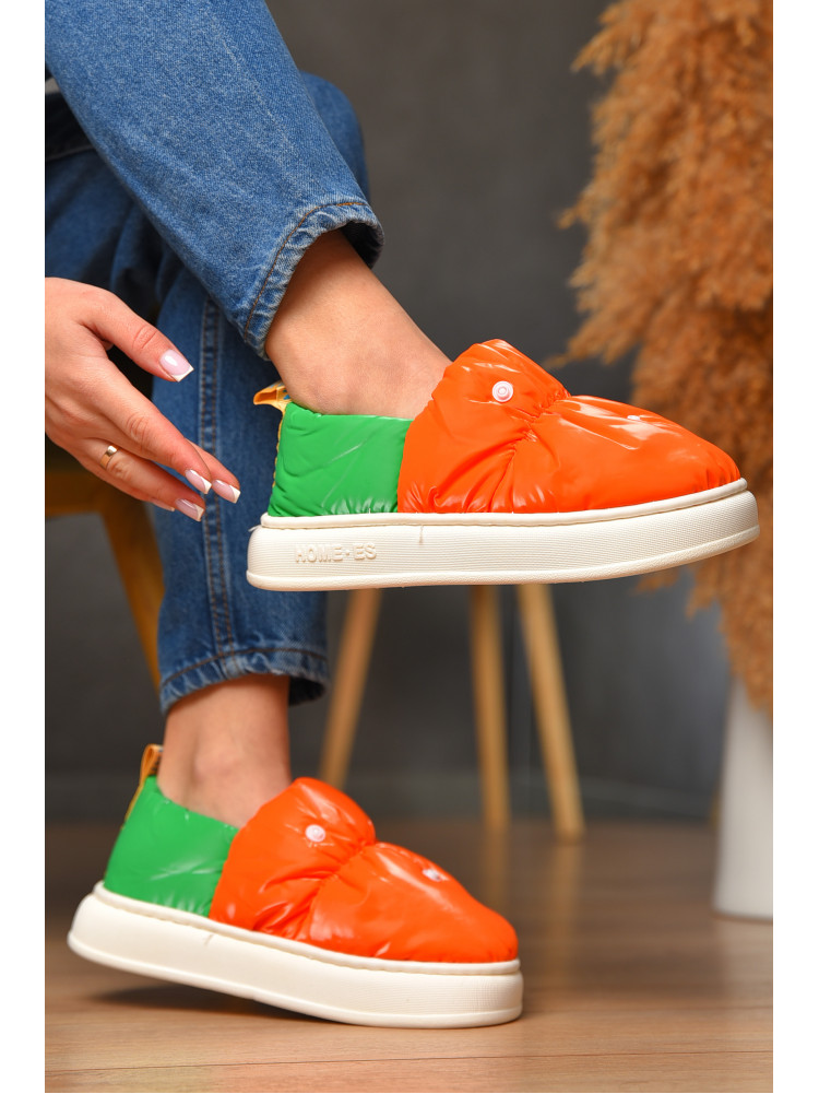 Тапочки домашние женские оранжевого цвета 2928-3 208998C