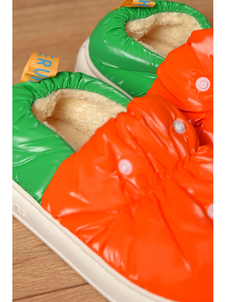 Тапочки домашние женские оранжевого цвета 2928-3 208998C