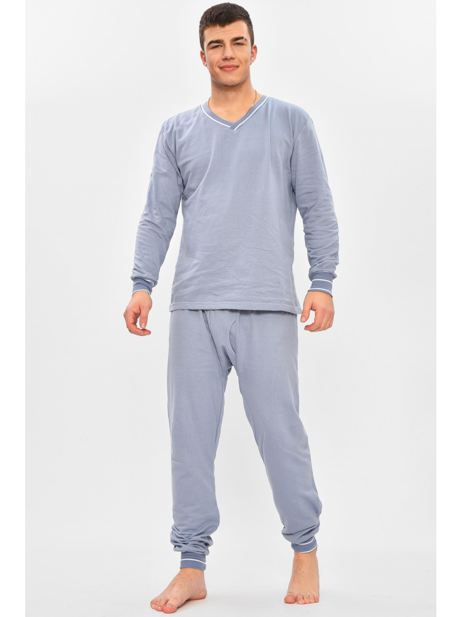 Термобелье мужское на флисе серого цвета 209000C