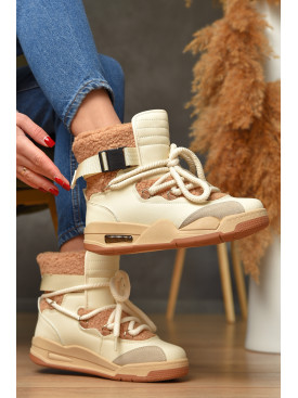 Ботинки женские еврозима бежевого цвета Т15-2 209008C Ботинки женские еврозима бежевого цвета Т15-2 209008C