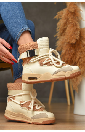 Ботинки женские еврозима бежевого цвета Т15-2 209008C