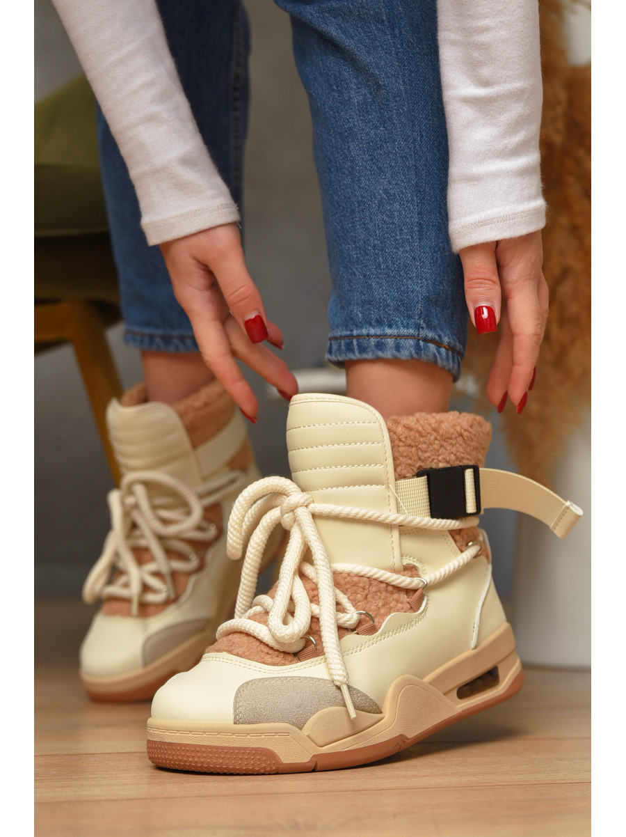 Ботинки женские еврозима бежевого цвета Т15-2 209008C