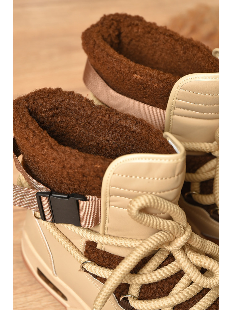 Ботинки женские еврозима темно-бежевого цвета Т15-3 209009C