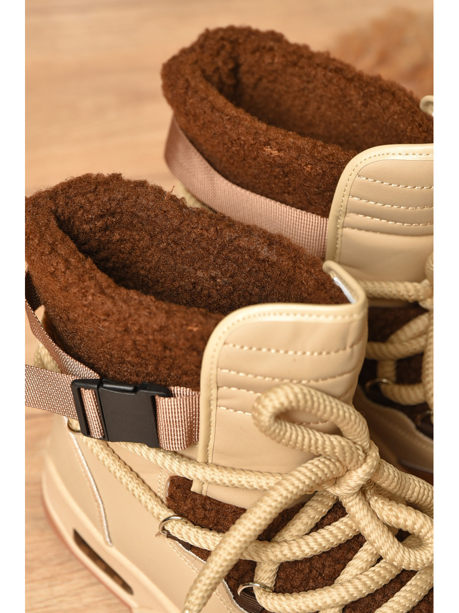 Ботинки женские еврозима темно-бежевого цвета Т15-3 209009C