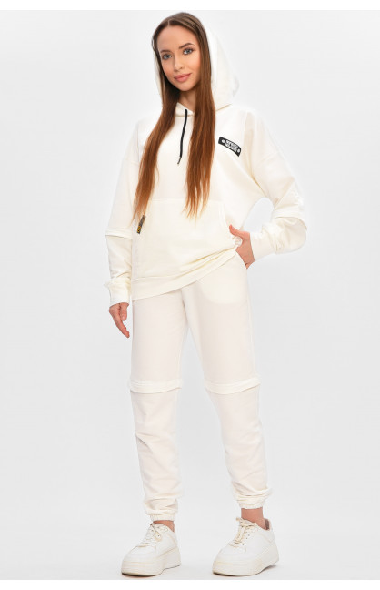 Спортивний костюм підлітковий для дівчинки білого кольору 7404 209010C