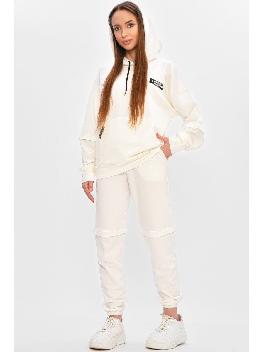 Спортивний костюм підлітковий для дівчинки білого кольору 7404 209010C