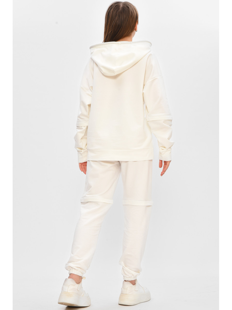 Спортивний костюм підлітковий для дівчинки білого кольору 7404 209010C