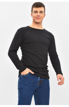 Кофта мужская однотонная на флисе черного цвета 209012C Кофта мужская однотонная на флисе черного цвета 209012C