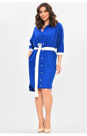 Сукня жіноча однотонна синього кольору 8237 209013C Сукня жіноча однотонна синього кольору 8237 209013C