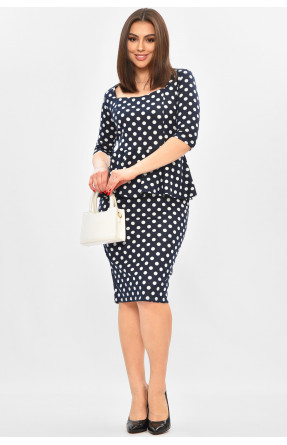 Платье женское тёмно-синего цвета спринтом 8157 209015C