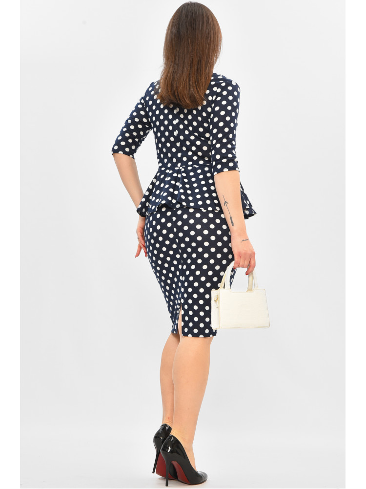 Платье женское тёмно-синего цвета спринтом 8157 209015C