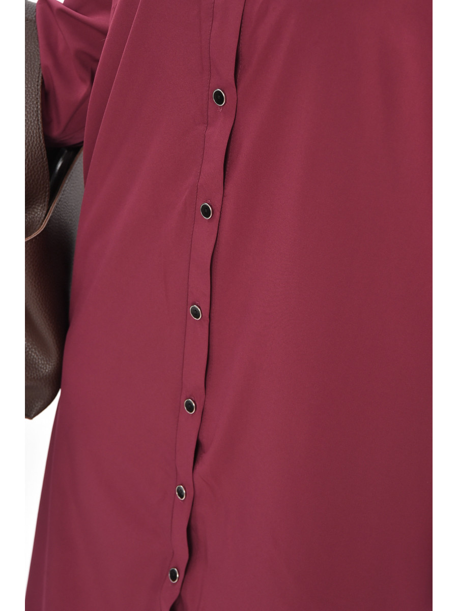 Платье женское полубатальное бордового цвета 8244 209016C