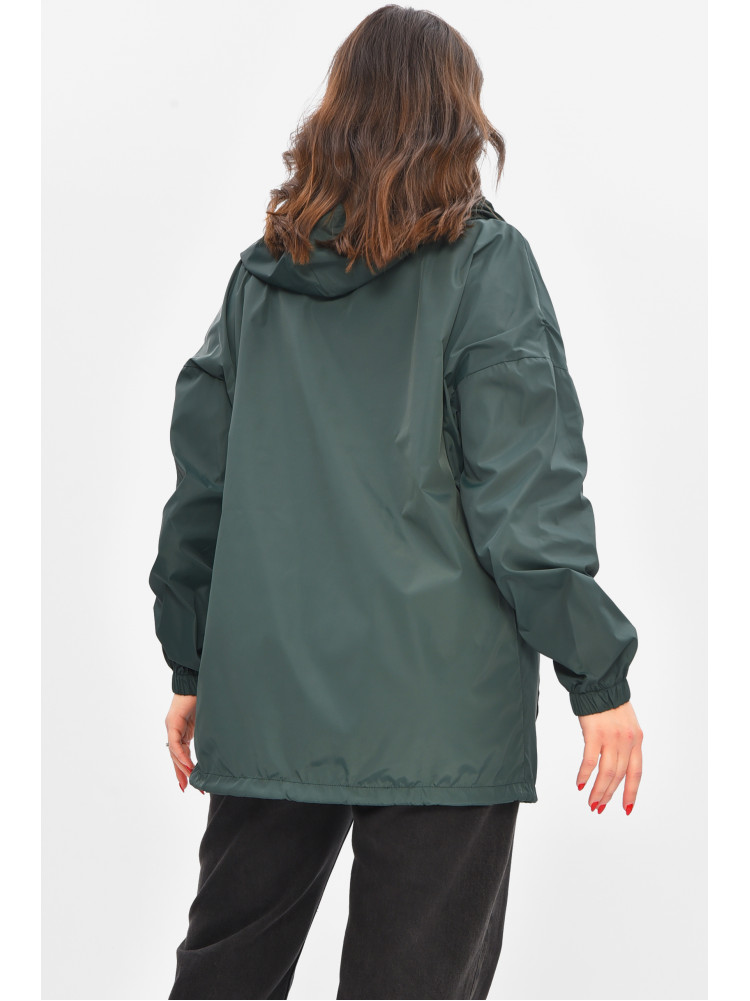 Ветровка женская однотонная тёмно-зеленого цвета 1002 209017C