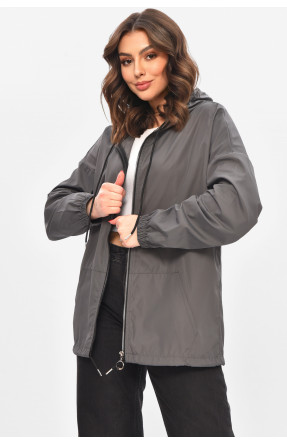 Ветровка женская однотонная серого цвета 1002 209022C Ветровка женская однотонная серого цвета 1002 209022C