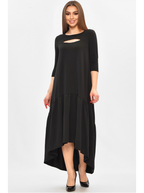 Платье женское полубатальное черного цвета 8336 209027C