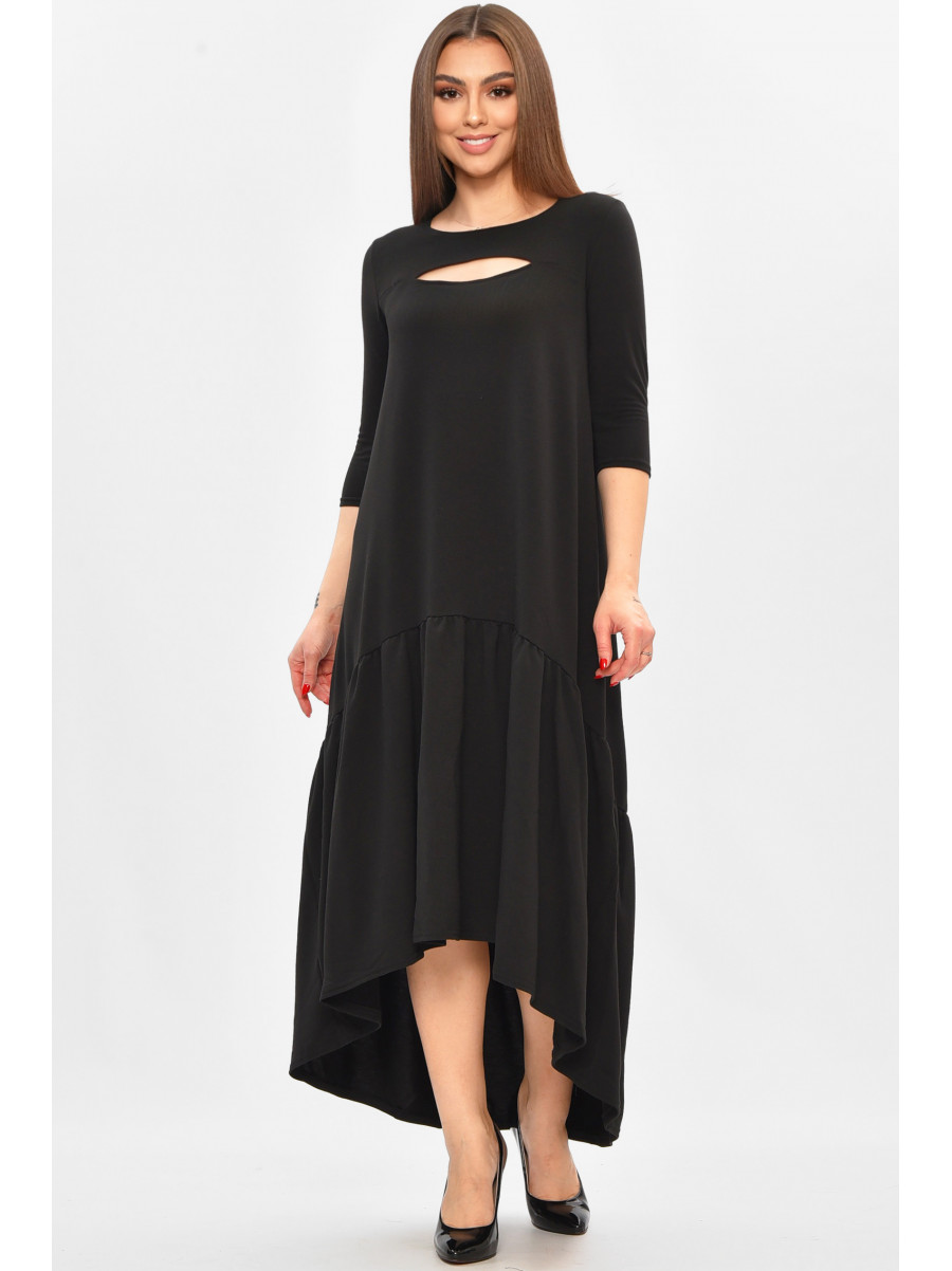 Платье женское полубатальное черного цвета 8336 209027C