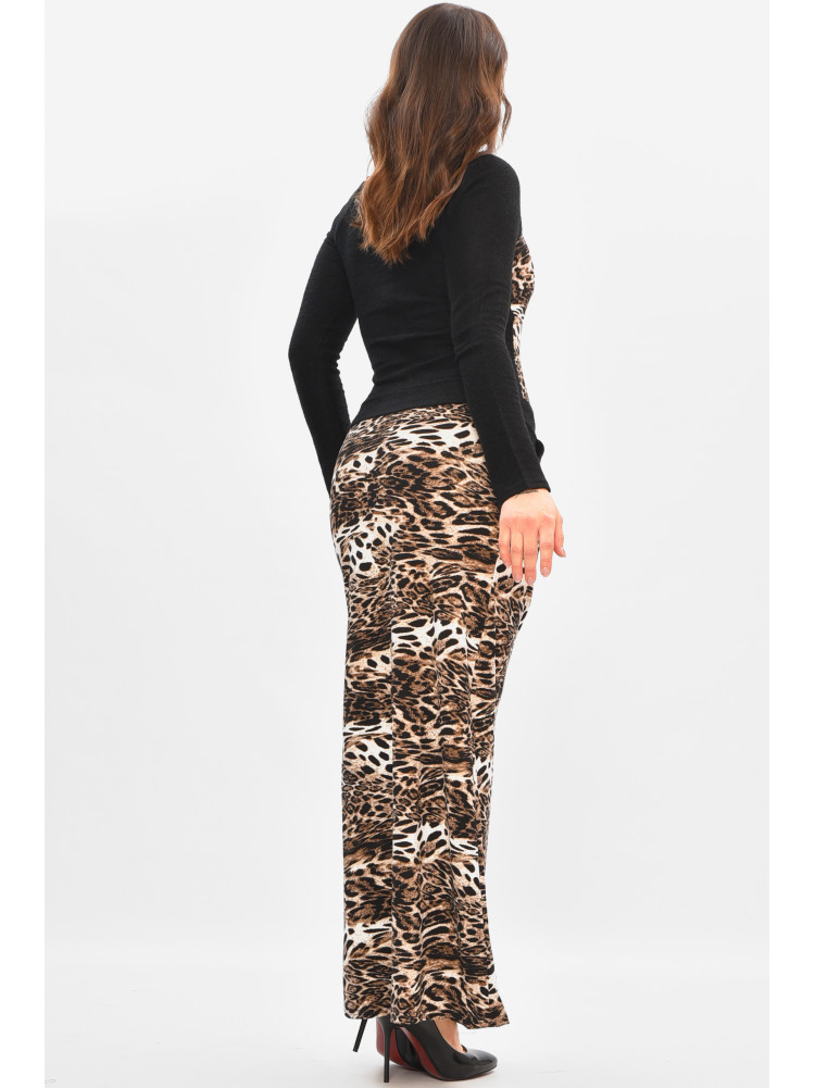 Платье женское черного цвета с принтом 8077 209028C