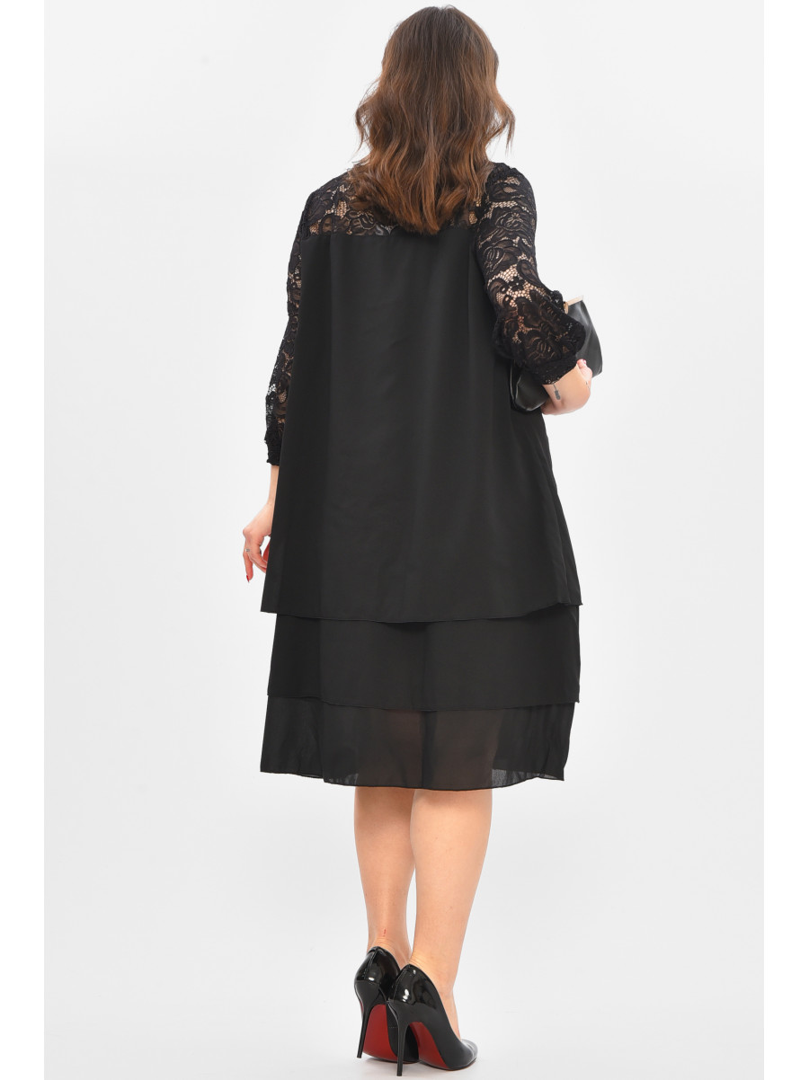 Сукня жіноча напівбатальна чорного кольору 8343 209029C