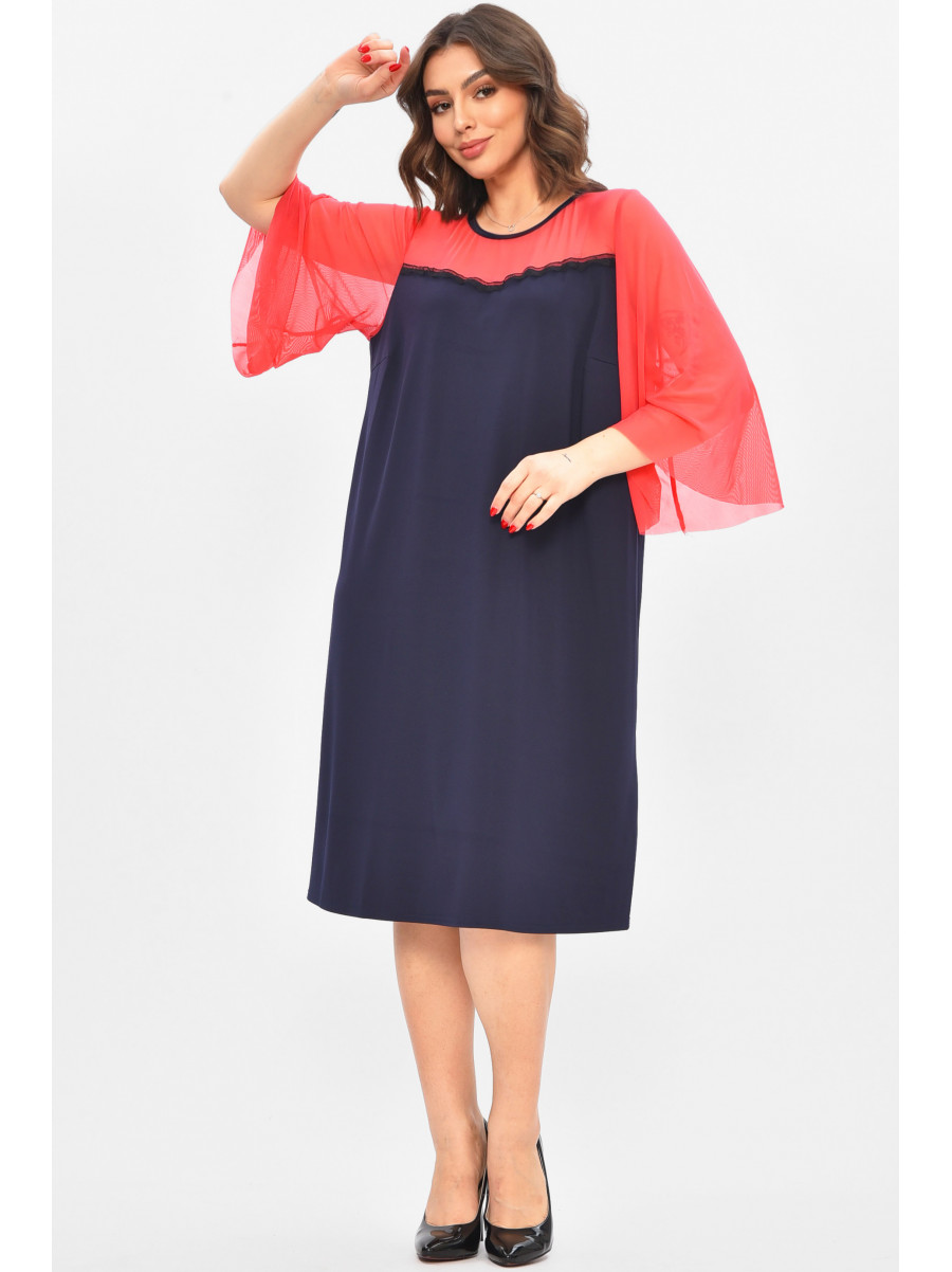 Сукня жіноча напівбатальна темно-синього кольору 8235 209030C