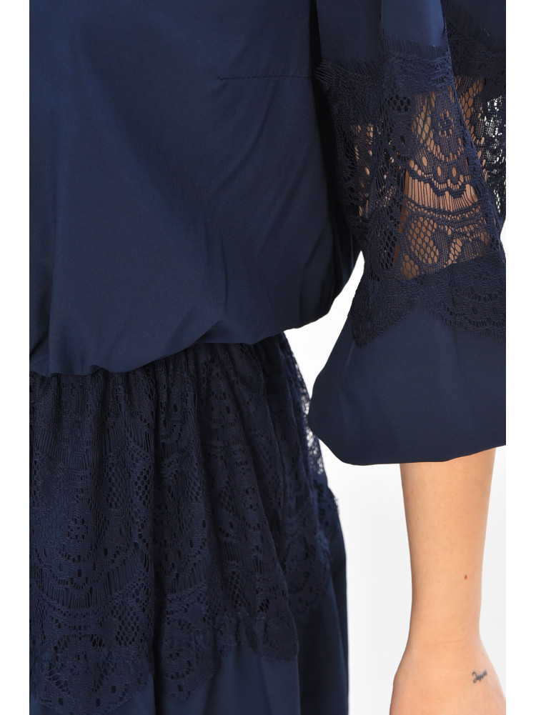 Платье женское однотонное тёмно-синего цвета 8337 209033C