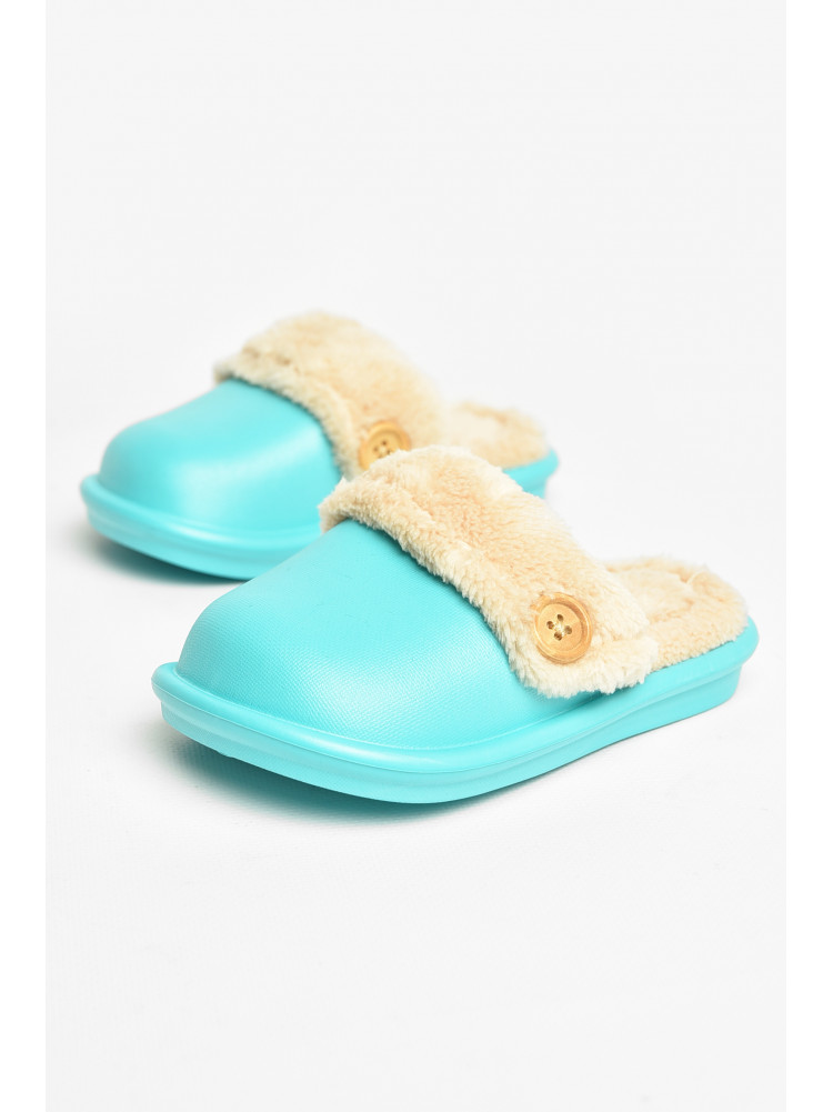 Тапочки детские бирюзового цвета на меху 5025-12 209034C