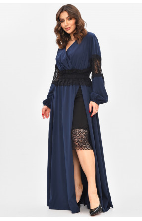 Платье женское однотонное тёмно-синего цвета 8345 209035C