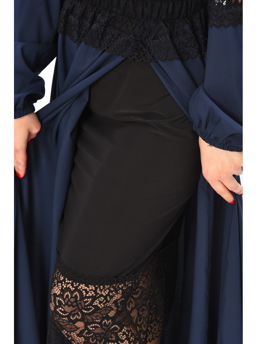 Платье женское однотонное тёмно-синего цвета 8345 209035C