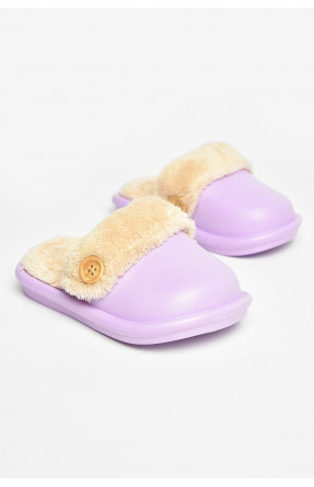Тапочки детские фиолетового цвета на меху 5025-15 209037C