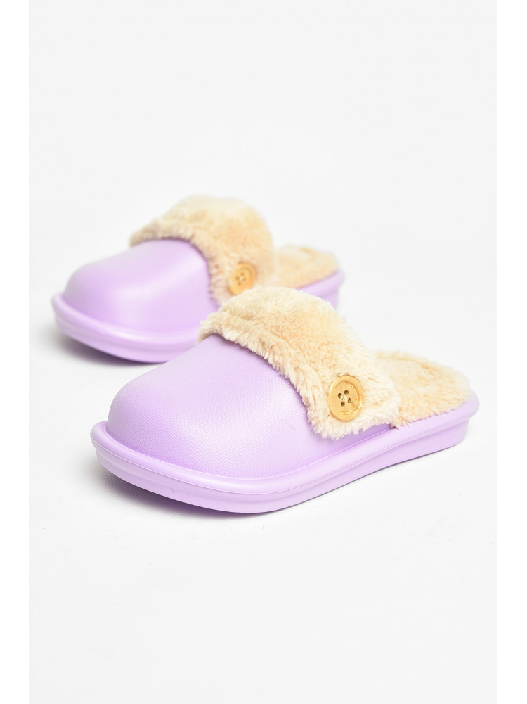 Тапочки детские фиолетового цвета на меху 5025-15 209037C