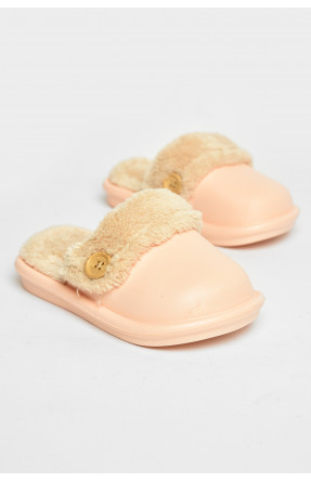 Тапочки детские розового цвета на меху 5025-7 209038C