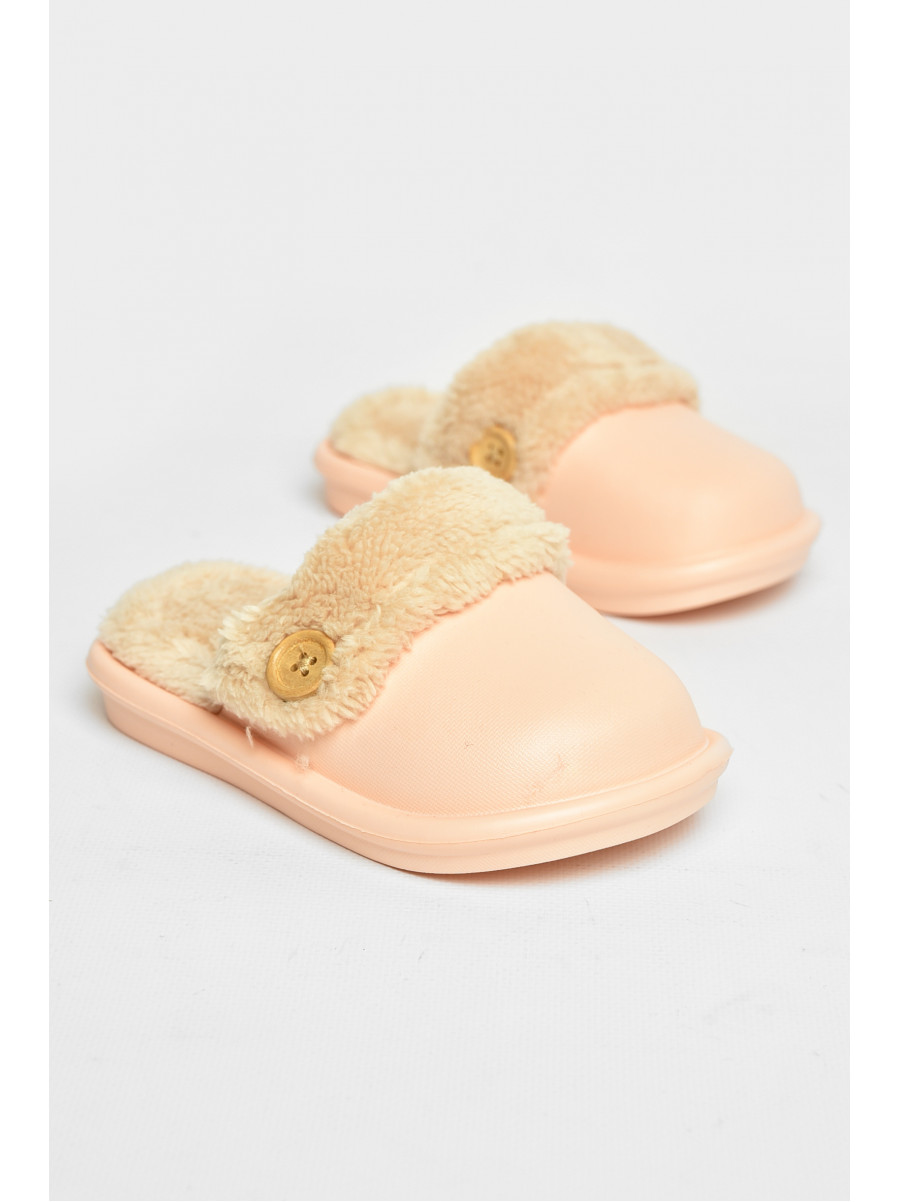 Тапочки детские розового цвета на меху 5025-7 209038C