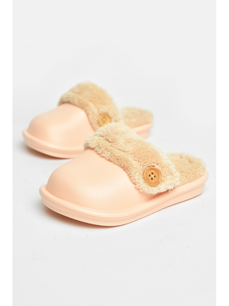 Тапочки детские розового цвета на меху 5025-7 209038C
