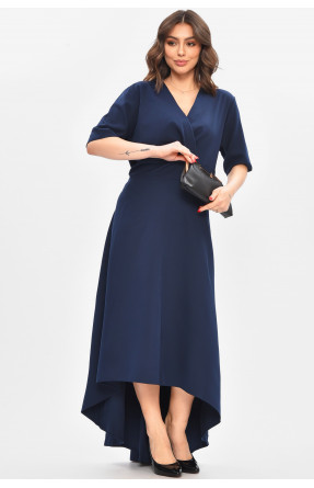 Платье женское однотонное тёмно-синего цвета 209040C