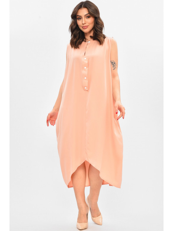 Платье женское полубатальное розового цвета 8252 209041C