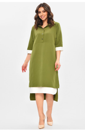 Платье женское однотонное зеленого цвета 8275 209042C