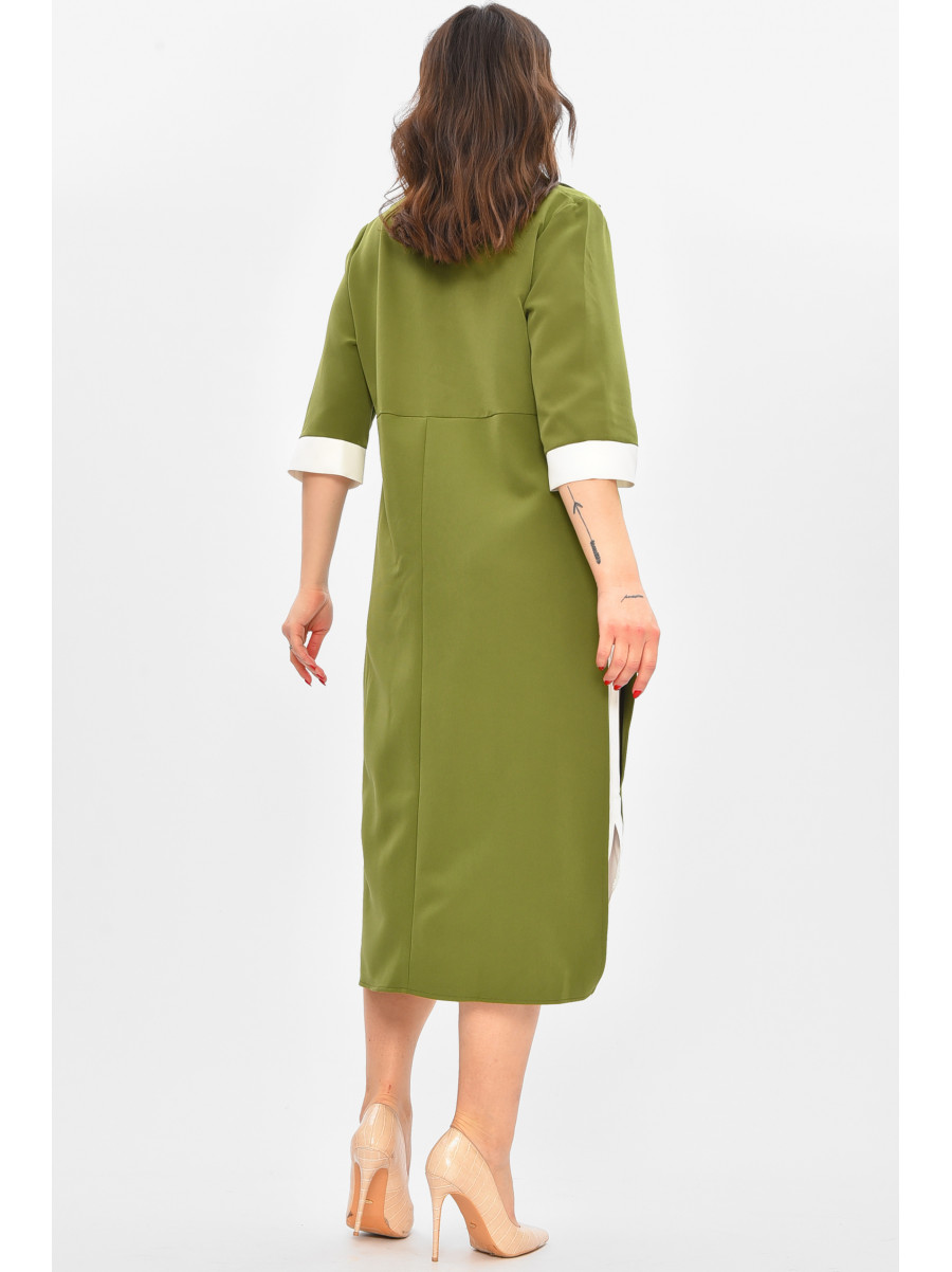 Платье женское однотонное зеленого цвета 8275 209042C
